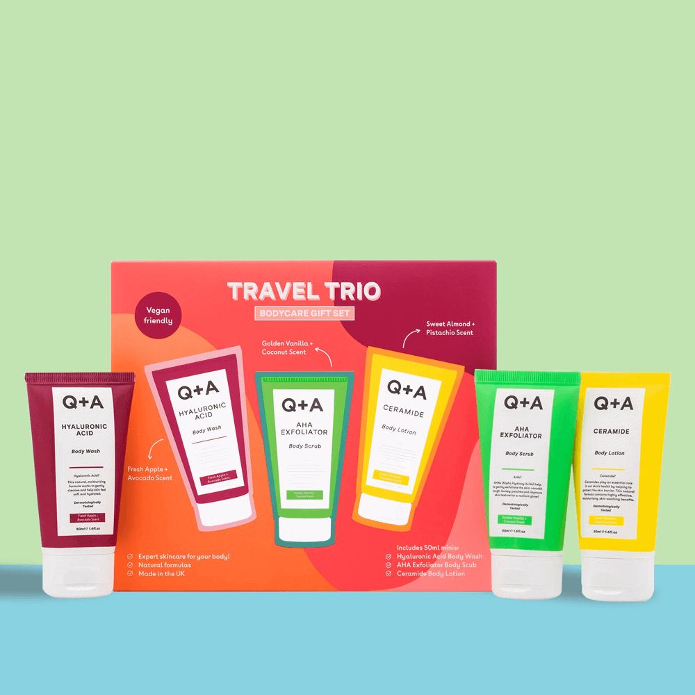 Q+A Travel Trio Bodycare Gift Set